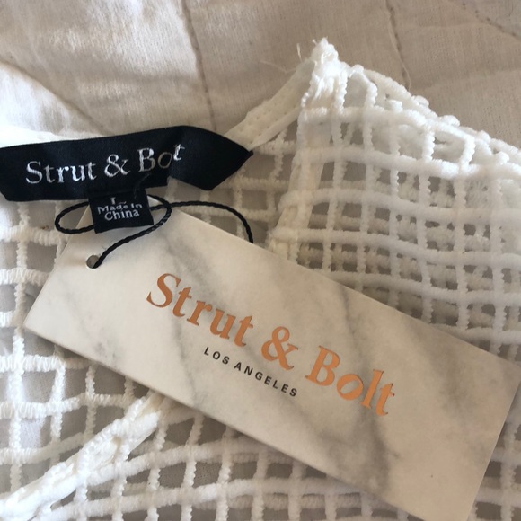 White Lace Crop Knit - Picture 4 of 5